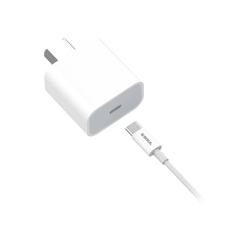 CARGADOR VIAJERO SOUL FAST PD QC 20W USB-C A LIGHTNING