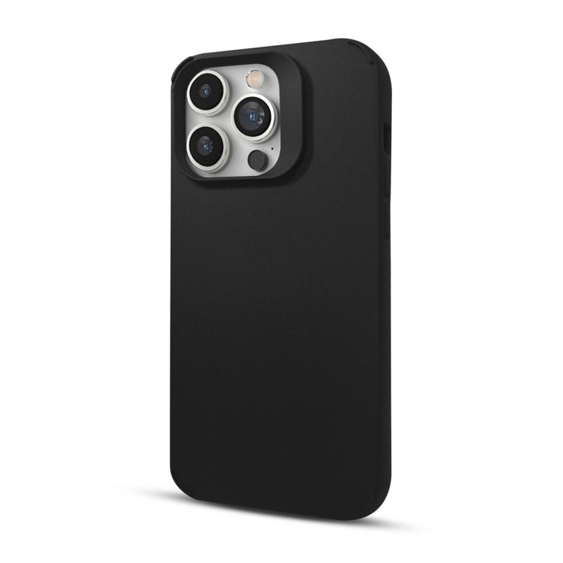 FUNDA SOUL SILICONE C/LENTE IPHONE 16 NEGRO
