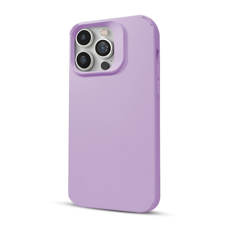 FUNDA SOUL SILICONE C/LENTE IPHONE 14 PRO MAX VIOLETA