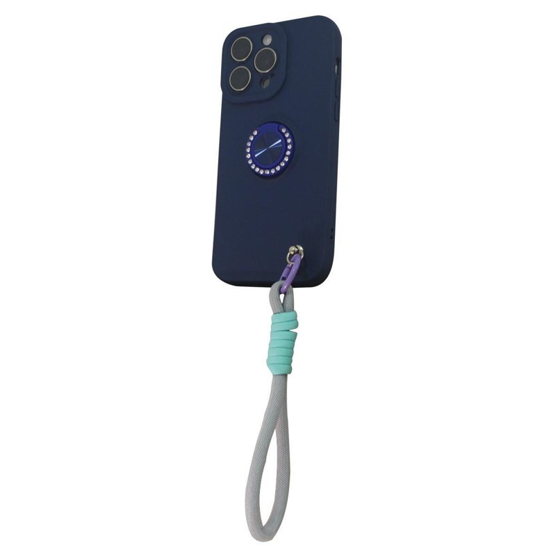 FUNDA SOUL SILICONE C/ANILLO Y CORREA IPH 11 AZUL