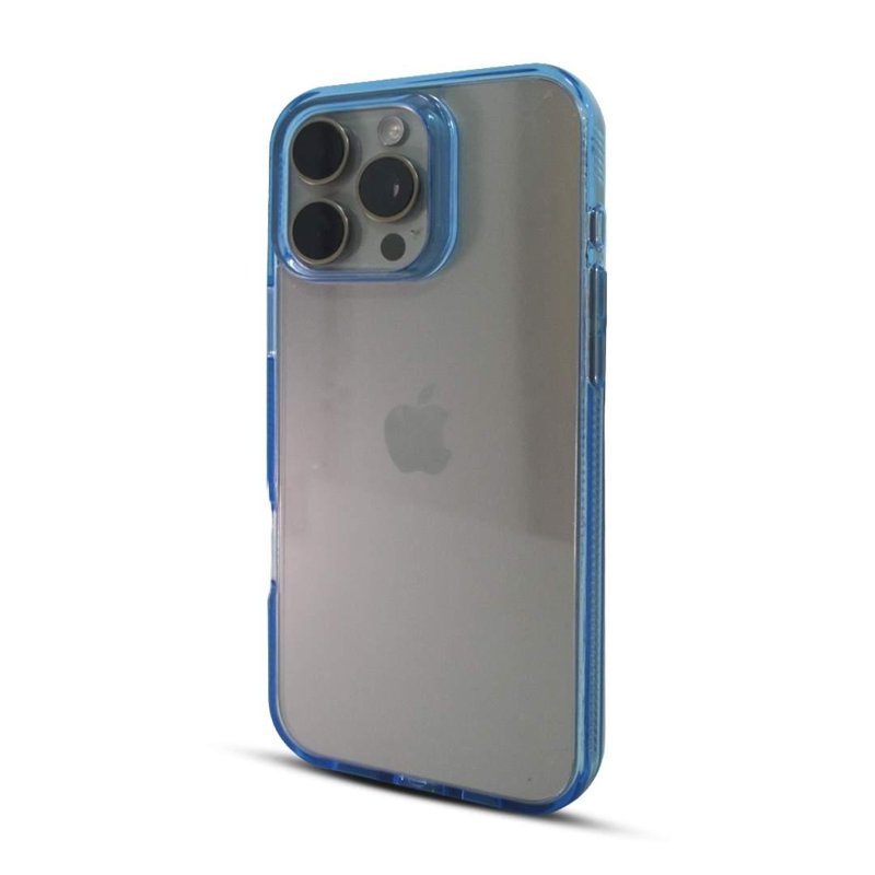 FUNDA SOUL CLEAR COLOR PREMIUM IPHONE 15 PRO MAX AZUL
