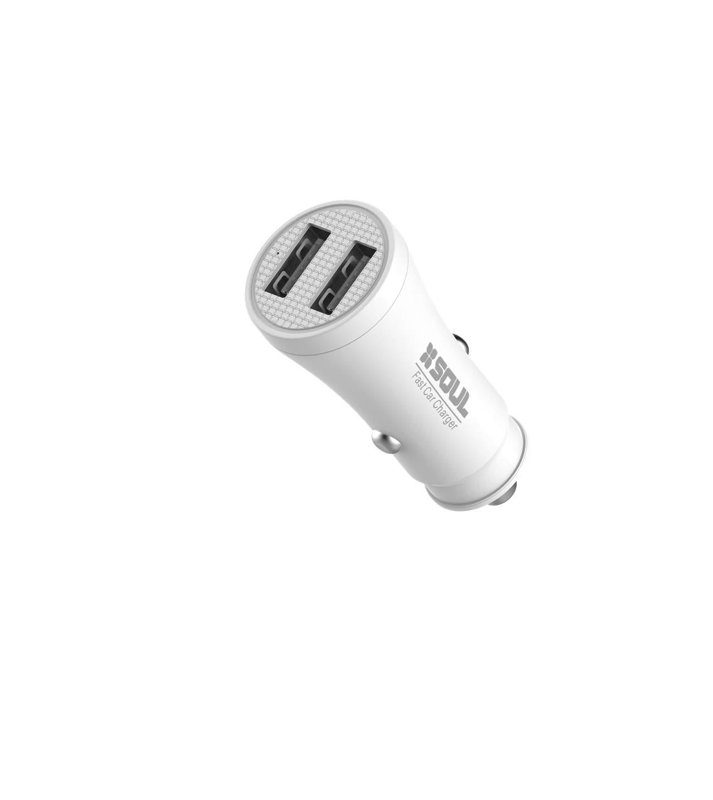 CARGADOR AUTO SOUL USB X2 2.4A 10W CABLE LIGHTNING
