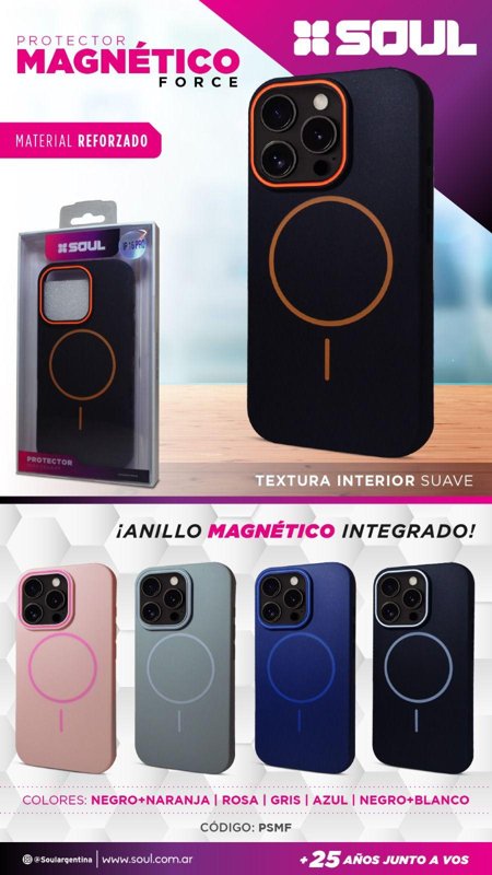 FUNDA SOUL SOFT MAG FORCE SAM.A17 4G/5G AZUL