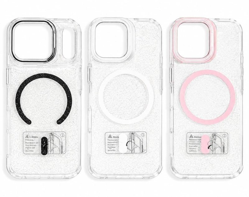 FUNDA SOUL PREMIUM MAGSAFE GLITTER IPH 15 PRO MAX NEGRO