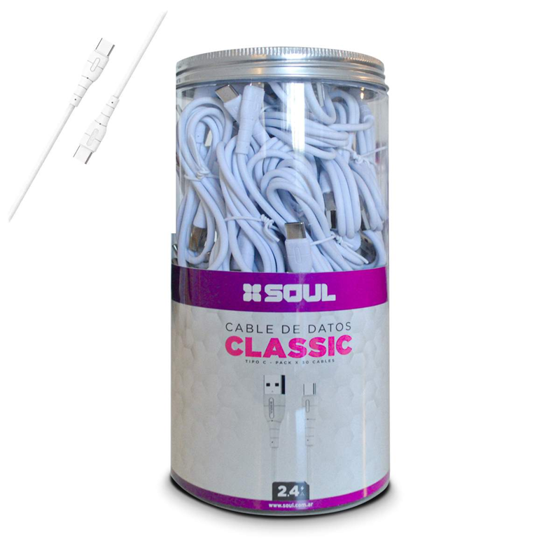 CABLE SOUL CLASSIC USB-C A LIGHTNING FRASCO X30 OFERTA