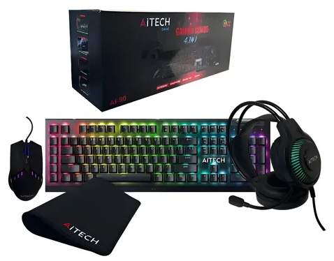COMBO GAMER AITECH 4 EN 1 AI-90 TECLADO RGB